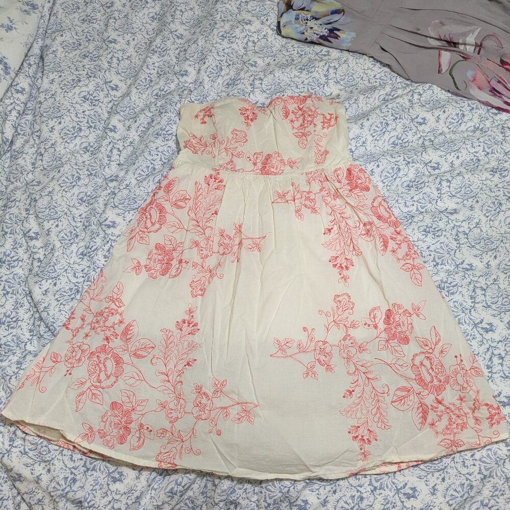 Strapless embroidered Dress